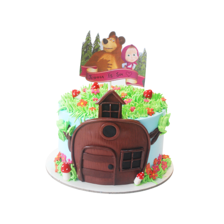 Masha & Bear Birthday Cake — Skazka Cakes