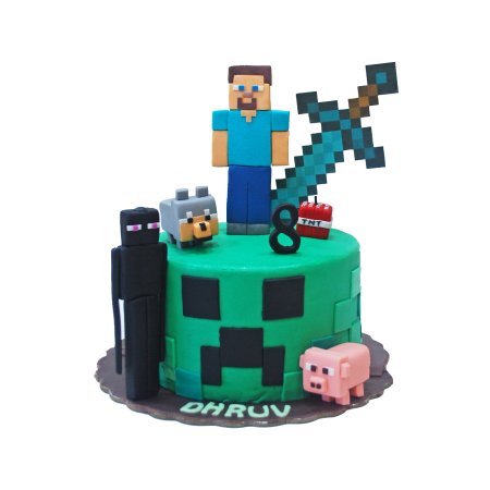 Customized minecraft cake - The Baker's Table